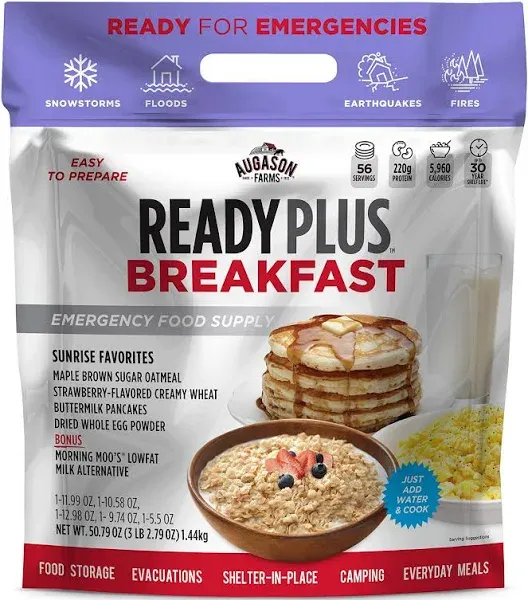 Augason Farms Ready Plus Breakfast Emergency Food Supply