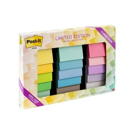 Post-it Notes Limited Edition Super Sticky Color Collection