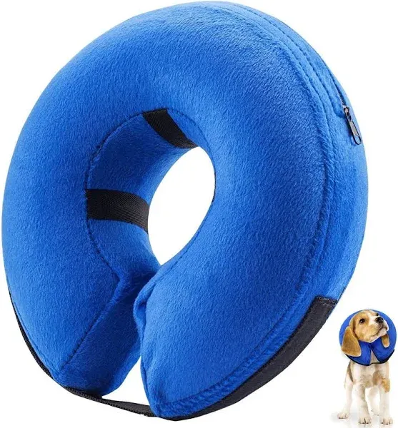 E-KOMG Dog Cone After Surgery Protective Inflatable Collar Blow Up Dog Collar XL