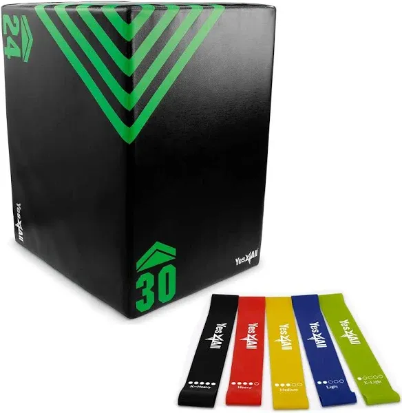 Yes4All 3 in 1 Foam Plyometric Jump Box Jump Training & Conditioning-Plyo Jump Box for Jump Training Fitness Workout Exercise