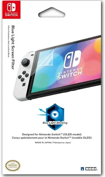 Hori Nintendo Switch Blue Light Screen Filter (Blue Light Blocking Screen Protector) Officially Licensed By Nintendo - Nintendo Switch