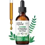 Wild & Organic Stinging Nettle Tincture - Organic Stinging Nettle Root Liquid Extract - Vegan, Alcohol Free Supplement - 2 fl oz