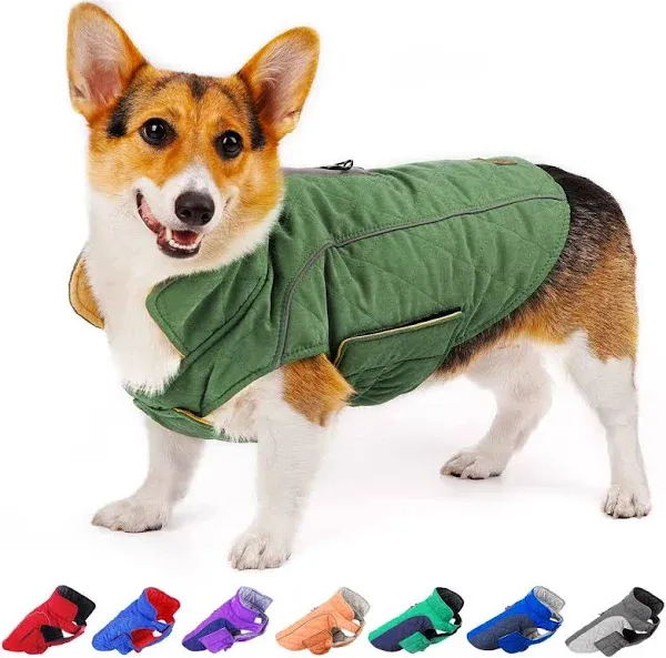 Thinkpet Dog Cold Weather Coats Cozy Waterproof Windproof Reversible Winter Dog Jacket