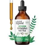 Wild & Organic Stinging Nettle Tincture - Organic Stinging Nettle Root Liquid Extract - Vegan, Alcohol Free Supplement - 4 fl oz