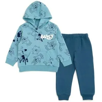 Bluey Toddler Boys Fleece Pullover Hoodie and Pants Outfit Set to