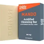 Mando Acidified Cleansing Bar Soap Pro Sport 5 oz - 24 Hour Odor Control for Men