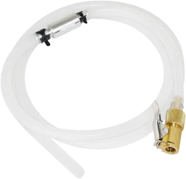 FIRSTINFO A11525 High Pressure Brake Bleeder Tool, Lockable Brake Fluid Bleeder Hose with Non Return One-Way Check Valve