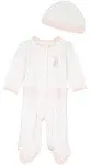 LITTLE ME Baby Girls Ballerina Coverall with Matching Hat Set Pink Size Newborn