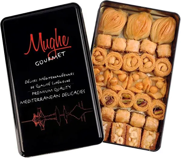 Mughe Premium Assorted Baklava Pastry Dessert Gift Tin Box