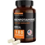 Zenavea Benfotiamine 300mg - Benfotiamine b1-180 Capsules (3 Months Supply) - Vegan, Non-GMO, Gluten-Free