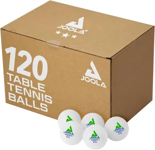 JOOLA Training 3 Star Table Tennis Balls 12, 60, or 120 Pack - 40+mm Regulation Bulk Ping Pong Balls for Competition and Recreational Play - Fun as a Cat Toy - Indoor and Outdoor Compatible