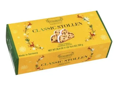 KuchenMeister Classic Stollen with Fruits Box, 26.4 oz