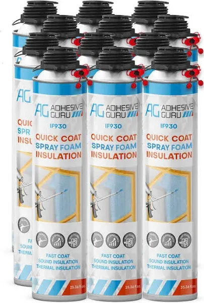 AG930 25.36 Fl. oz. Heat Insulation Spray Foam Sealant, Self Expanding Polyurethane Spray Foam (12-Pack)