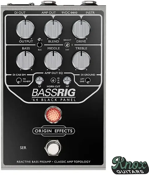 Origin Effects BassRIG 64 Black Panel Bass Preamp Pedal