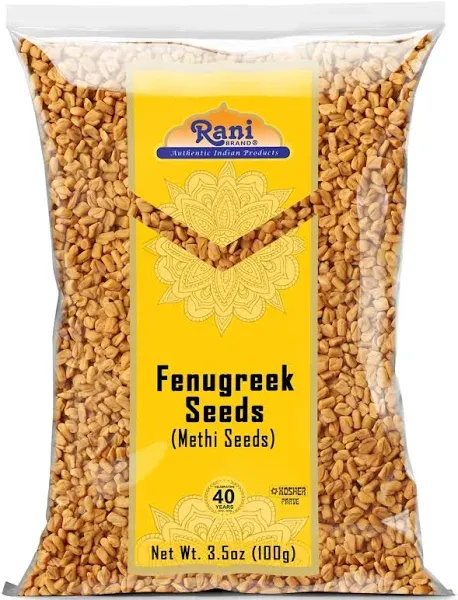 Rani Fenugreek (Methi) Seeds Whole 25oz (1.56lbs) 708g PET Jar, Trigonella foenum graecum ~ All Natural | Vegan | Gluten Friendly | Non-GMO | Kosher | Indian Origin, used in cooking & Ayurvedic spice