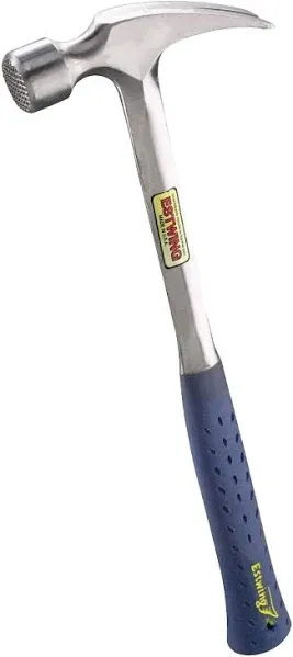 ESTWING Framing Hammer - 22 oz Long Handle Straight Rip Claw with Milled Face & Shock Reduction Grip - E3-22SM