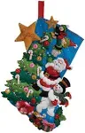 Bucilla The Finishing Touch Stocking Felt Applique Kit-18" Long