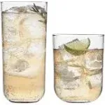 Libbey Polaris 16 Piece Tumbler and Rocks Glass Set, Axis