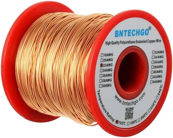 BNTECHGO 24 AWG Magnet Wire - Enameled Copper Wire - Enameled Magnet Winding ...