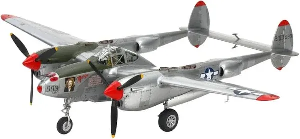 Tamiya 61123 1/48 Scale Model Aircraft Kit WWII USAF Lockheed P-38 J Lightning