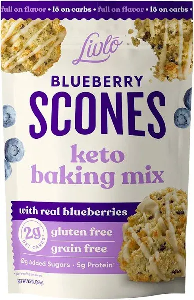 Livlo Blueberry Scone Keto Baking Mix - Low Carb Snack