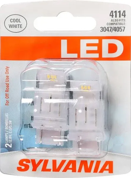 Sylvania 4114 White LED Bulb (2-Pack)