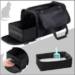 PORTABLE CAT LITTER BOX Collapsible for Travel Foldable Lightweight PETLEADER