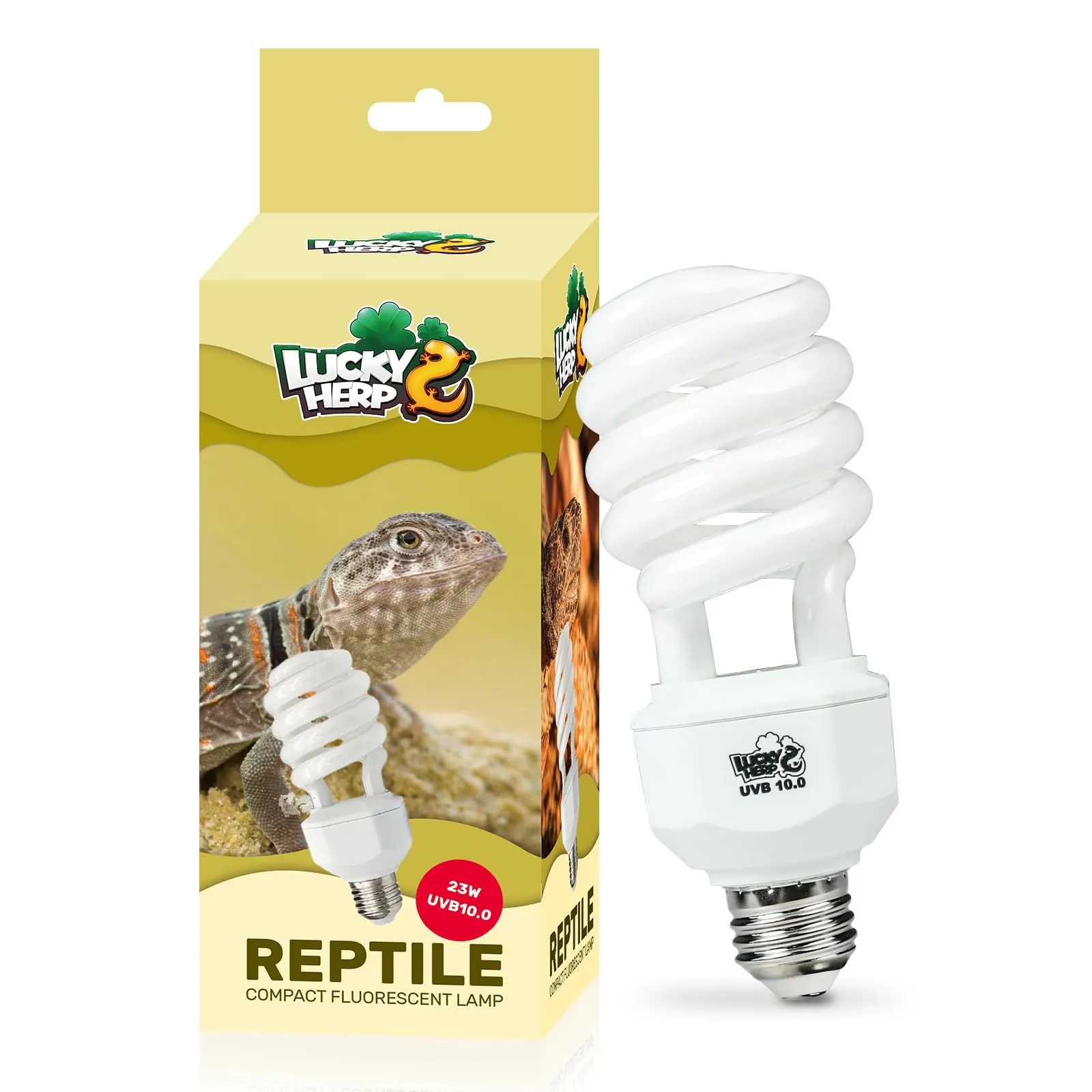 LUCKY HERP UVA UVB Reptile Light 10.0, Desert 150 Compact Fluorescent... 