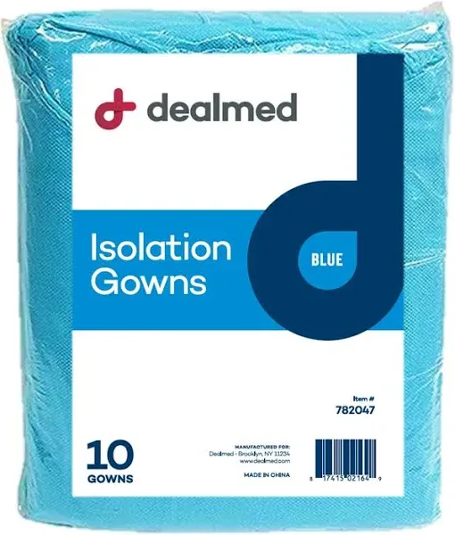 Dealmed Blue Isolation Gown