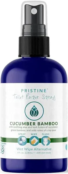 Pristine Toilet Paper Spray Cucumber Bamboo 4 oz