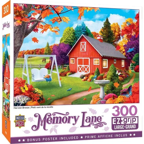 MasterPieces Memory Lane Harvest Breeze 300 Piece EZ Grip Jigsaw Puzzle