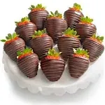 A Gift Inside Dreamy Dark Chocolate Covered Strawberries - 12 Berries