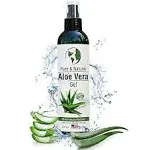 Earth's Daughter Organic Aloe Vera Gel from 100% Pure and Natural Cold Pressed Aloe – Moisturizes - Great for Face - Hair- Sunburn - Aftershave - Bug Bites - 12 oz.