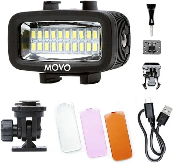 Movo LED-WP Underwater High-Power Rechargeable LED Video Light for Scuba, Gopro