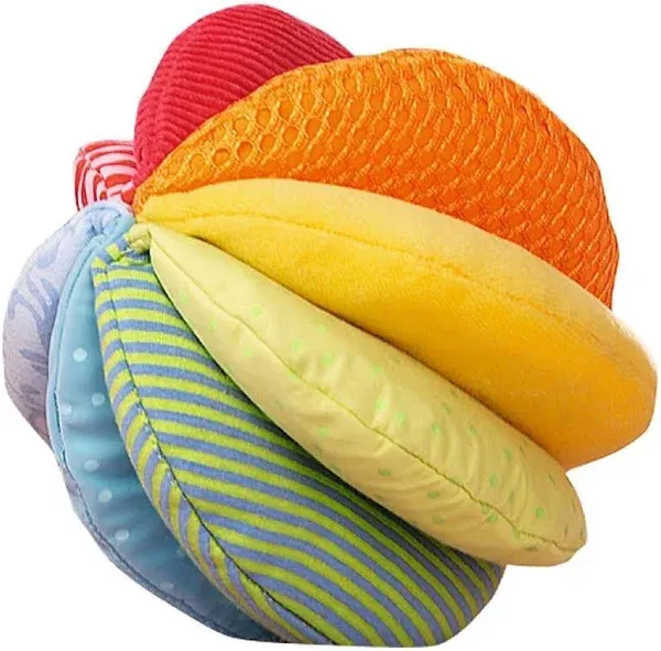 HABA Rainbow Fabric Ball - Machine Washable Baby Sensory Toys - Ideal Baby Toy, Tummy Time Toys & Baby Teething Toys, 6 Months & up