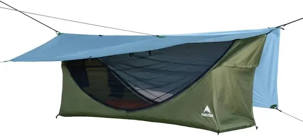 Haven Tents Lay Flat Hammock Tent - Waterproof Tent & Camping Hammock with Mosquito Net - Includes Insulated Pad and Rainfly - Haven Tent, Haven XL, Haven Safari