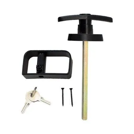 Shed Windows and More, Shed T-Handle Lock Set 5-1/2" Black