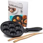 Upstreet Cast Iron Aebleskiver Pan