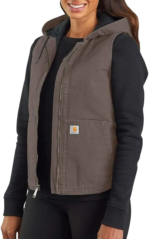 Carhartt Women's Washed Duck Hooded Insulated Vest