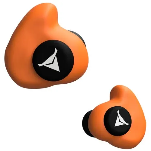 Decibullz - Custom Molded Earplugs, 31dB Highest NRR, Comfortable Hearing Protection for Shooting, Travel, Work and Concerts (Orange)