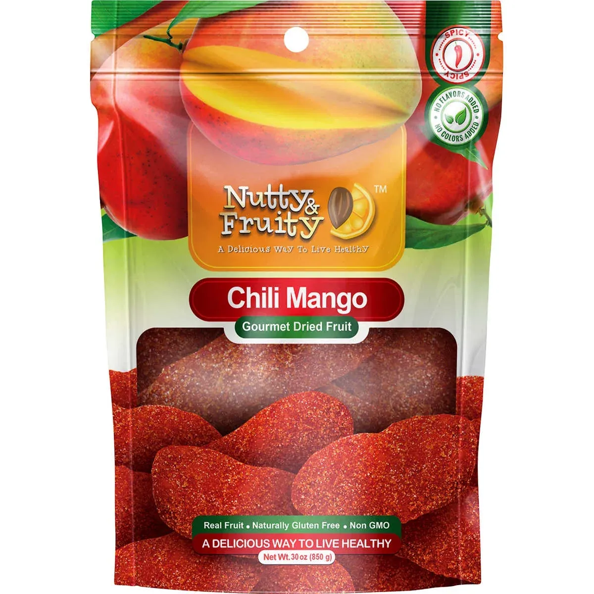 NEW - Nutty &amp; Fruity Gourmet Dried Fruit, Chili Mango, 30 oz