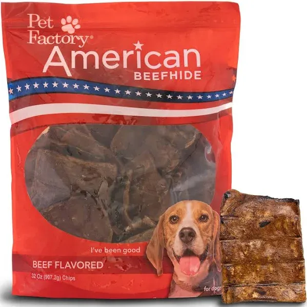 Pet Factory American Beefhide Chips Beef Flavored 32oz