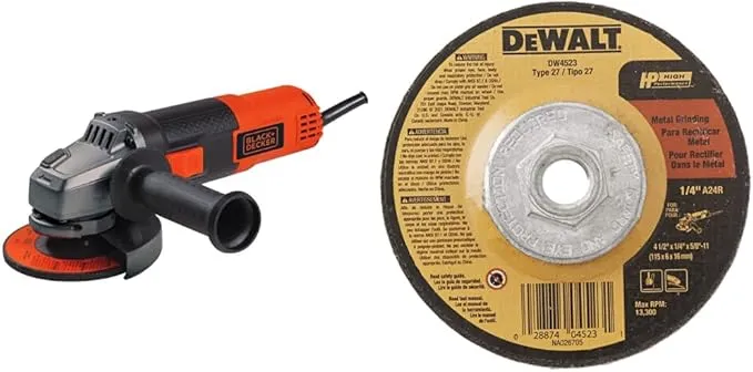 BLACK+DECKER Angle Grinder Tool, 4-1/2-Inch, 6.5-Amp (BDEG400)