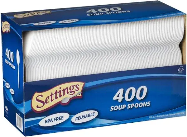 Space-Saving 400 Count BPA-Free Plastic Soup Spoons for Everyday Convenience