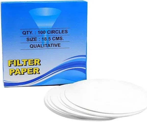 EISCO Premium Qualitative Filter Paper, 100 Pack - 7.28" (18.5cm)