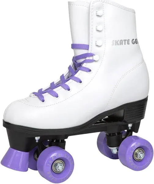 Skate Gear Roller Skates with Retro Quad Design for Kids and Adults - Purple