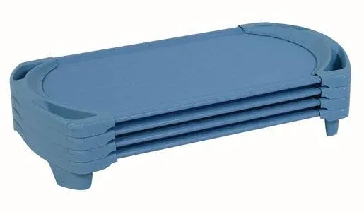 Angeles SpaceLine Toddler Portable Nap Cots for Kids, Wedgewood Blue (4 Pack)