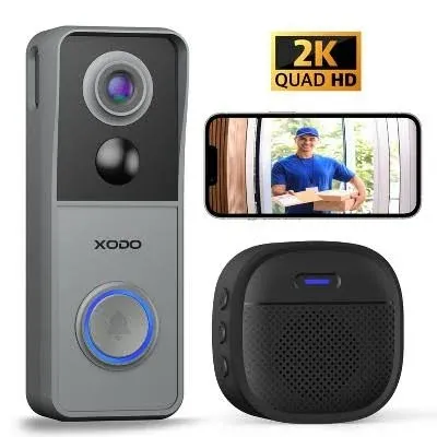 Xodo VD2 Smart Wireless Video Doorbell 2k Camera