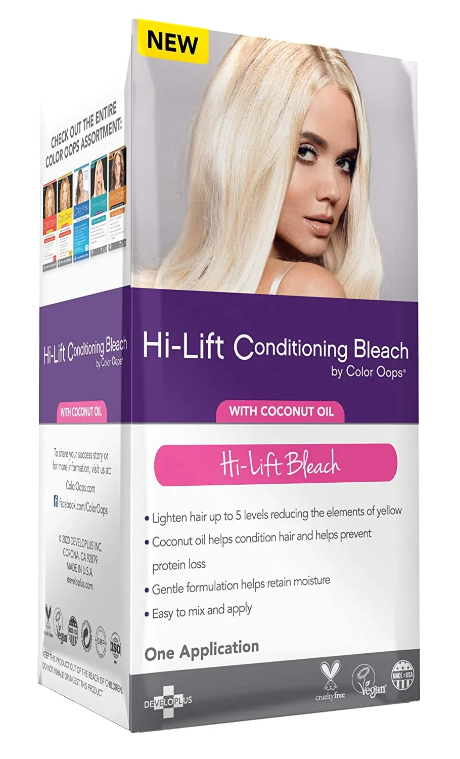 2 Pack - Hi-lift Conditioning Bleach Beach Blonde Hair Dye Color Kit BY