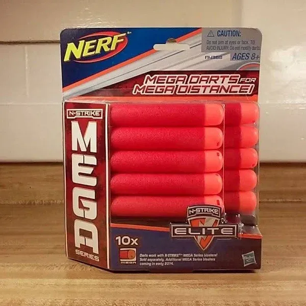 Official Nerf N-Strike Elite Mega Series 10-Dart Refill Pack Red Brand New